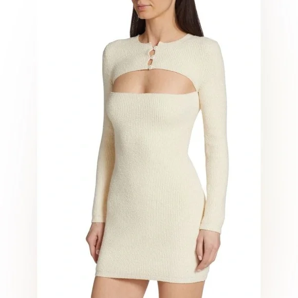 Alexander Wang Boucle Cutout Mini Bodycon Dress - Picture 1 of 4
